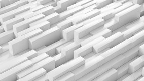 Abstract 3D animated white rectangle brick motion background, seamless loop creative geometry business presentation animation - Powered by Shutterstock - Get 15% off with code: PIKWIZARD15