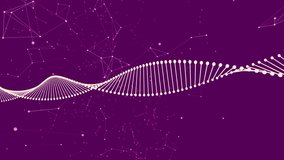 Composition with DNA sequence and colored plexus background in loop rendered at 60fps - Powered by Shutterstock - Get 15% off with code: PIKWIZARD15