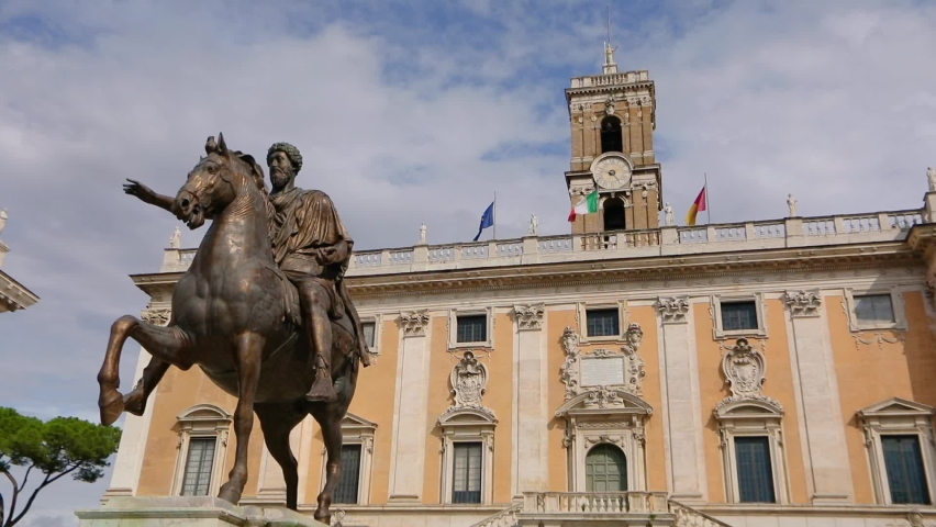 Palace of Senators, Bell Tower of the Senators Palace Rome, Italy