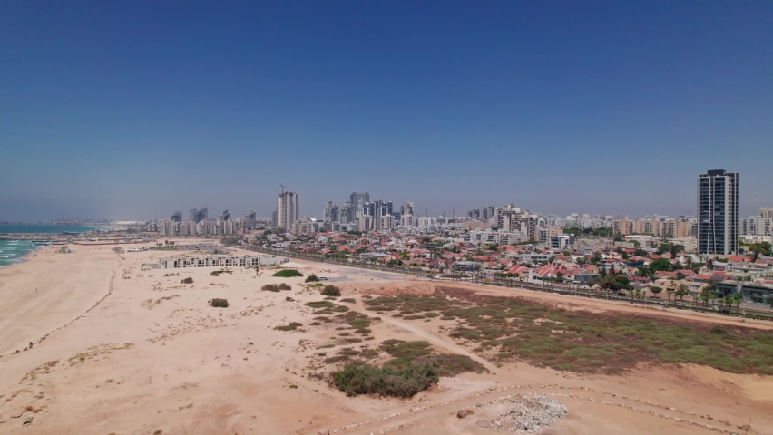 Aerial photograph of Ashdod the sixth-largest city and port in Israel