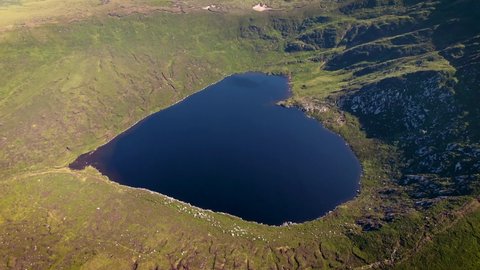 The heart shaped lake in County Wicklow, Ireland.