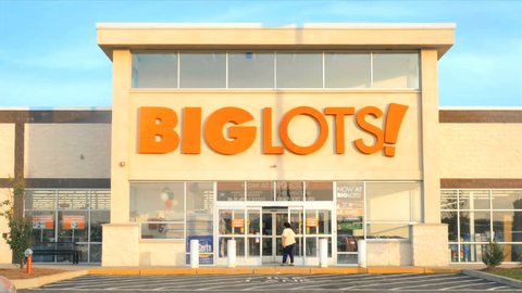 SEEKONK, MA - JULY 12, 2015: BIG LOTS department store open for business on July 12, 2015. Big Lots is a discount American retail company with over 1,400 stores in 48 states.