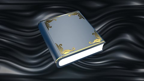 The book slowly opened, and the inside was white on a wavy background.