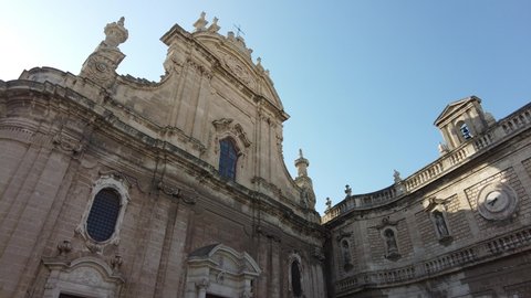 The beautiful Basilica of Maria Santissima della Madia Patrona in Monopoli. Bari Province, Apulia, Italy.