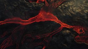 Incredible aerial of the dramatic volcanic eruption of the Fagradalsfjall (Geldingadalur) volcano eruption in Reykjanes peninsula Iceland. Flowing lava. Earthquakes under the Eyjafjallajokull glacier - Powered by Shutterstock - Get 15% off with code: PIKWIZARD15