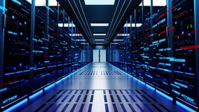 4K Digital High speed digital lines travels through fiber optic cables network Animation. data Digital information servers server room of data center. artificial intelligence. Network data servers - Powered by Shutterstock - Get 15% off with code: PIKWIZARD15