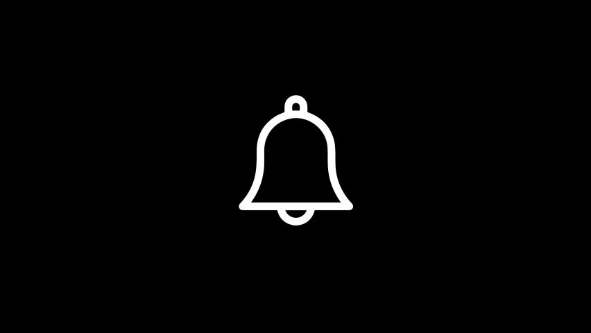 Turns Notifications On Bell hanging bell alert ring Icon Isolated Green Screen Loop Background. bell icon Alert social media. Message Bell symbol. Alarm symbol service symbol. Royalty-Free Stock Footage #1077404741