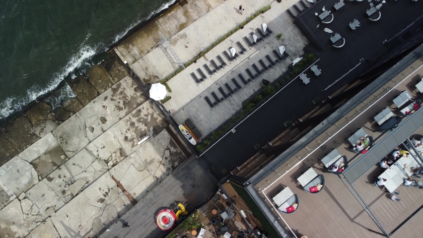 Hotel on the shores of Odessa. High quality 4k footage