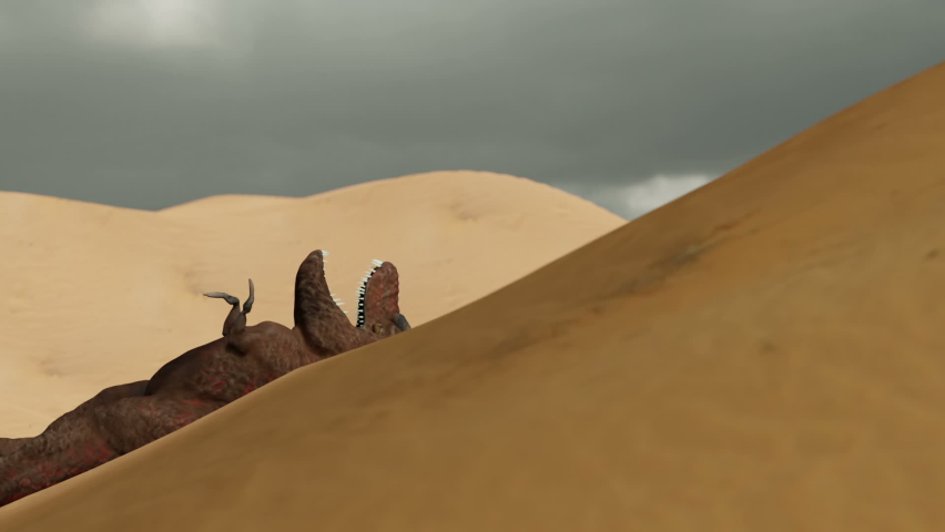 Dinosaur dead on the ground Designed with 3d coat and rendered in blender