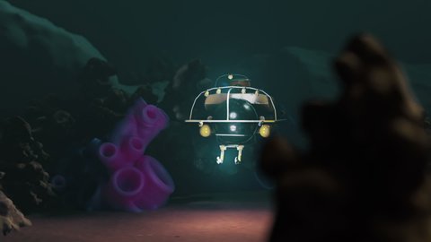 ROV remote submarine underwater exploring