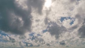Sun light and Building motions clouds.fluffy clouds sky time lapse. B Roll Footage Cloudscape timelapse cloudy. footage time lapse nature 4k.concept Nature background and Travel. Website. Environment