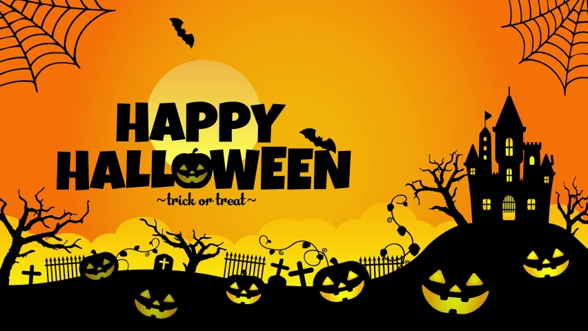 Halloween motif 4K animation movie | Shutterstock HD Video #1077445868