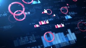 Modern Business Financial infographics diagram loop Background. Charts and graphs Animation. Statistics graphs and finance charts. HUD Presentation elements design. . Data visualization elements. - Powered by Shutterstock - Get 15% off with code: PIKWIZARD15