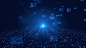 4K HUD Futuristic Animation digital graphs, charts, computer data loop Background. For Economy, financial, technology, Futuristic data transfer, cloud computing, network, science and engineering - Powered by Shutterstock - Get 15% off with code: PIKWIZARD15