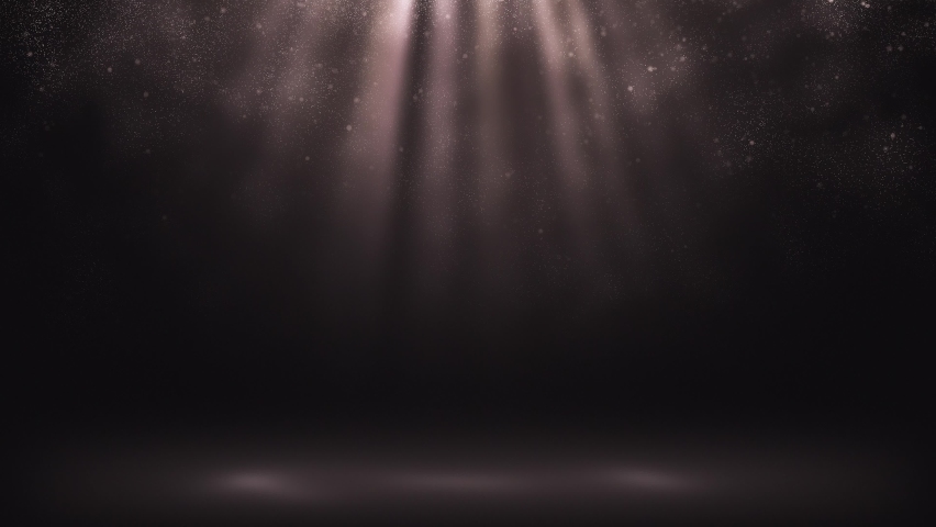 Volumetric Light Rays Loop Background with Smoke, Dust and Lights on Ground