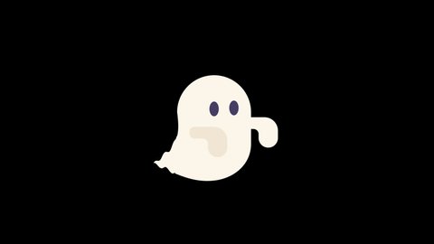 Simple And Cute Halloween Ghost Animation.
