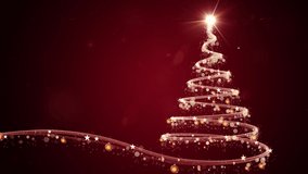 Glowing red Christmas tree animation with lights and particles. 4k - Powered by Shutterstock - Get 15% off with code: PIKWIZARD15