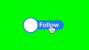 Animation of clicking a Follow Button on social media. Follow button for social network profile. Social Network element.
 - Powered by Shutterstock - Get 15% off with code: PIKWIZARD15