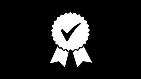 Approval check icon and Approved certified icon Animation. Certified seal icon. Morality ,Values, moral, ethics. Approved check icon, Approved check sign, Approved check symbol Loop Background
