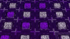 Database and computer network concept, seamless loop. Animation. Parallel rows of small square shaped flowing QR codes. - Powered by Shutterstock - Get 15% off with code: PIKWIZARD15