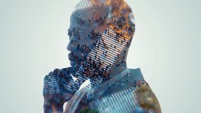 Human and society concept. Double exposure. - Powered by Shutterstock - Get 15% off with code: PIKWIZARD15