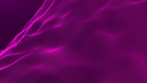 Abstract background with moving particles. Digital particle wave. Technology background. Seamless looping animation 4k.
