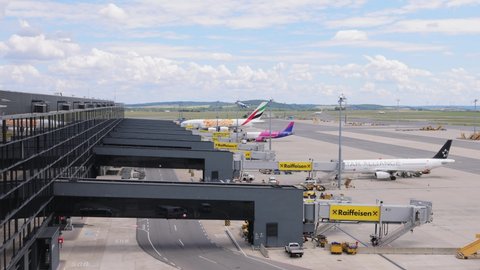 Vienna Airport VIE - VIENNA, AUSTRIA - AUGUST 1, 2021