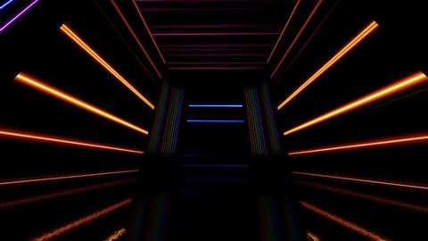 neon glow color moving seamless art loop background abstract motion screen background