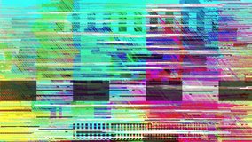Video with image distortion. Soccer game out of focus. Tv transmission error