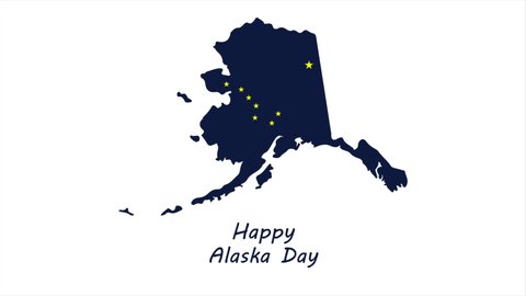Map to happy day of alaska, art video illustration.