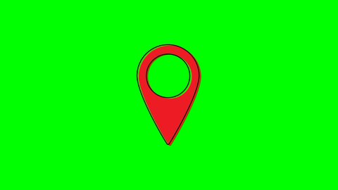 Animation Map Point Icon Moving Gps Stock Footage Video (100% Royalty ...