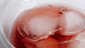 Grape soda, close up video clip