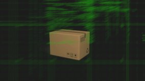 Animation of data processing over stack of cardboard box. global shipping, delivery, business, data processing and digital interface concept digitally generated vide - Powered by Shutterstock - Get 15% off with code: PIKWIZARD15