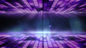 Animation of snowflakes and lights over glowing purple squares. data communication technology and digital interface background concept digitally generated video. - Powered by Shutterstock - Get 15% off with code: PIKWIZARD15