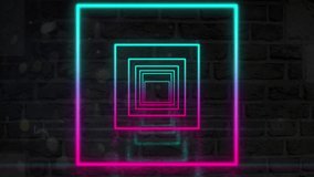 Animation of colorful multiple geometrical shapes on dark back ground. video game, entertainment and digital interface concept digitally generated video.
