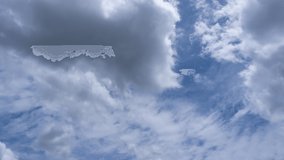 Puffy fluffy white clouds sky. slow-moving cotton clouds. B Roll Footage Cloudscape time lapse cloudy day summer. footage nature 4k background heavenly blue sky soft clouds worship Christian concept.