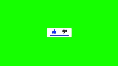 Mouse click on the thumb up - the like button symbol on the green screen