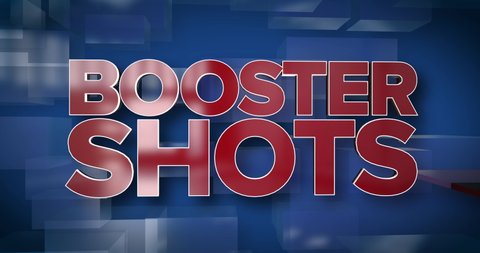 A red and blue dynamic 3D Booster Shots background title page animation.	