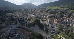 Moutier lateral travelling - Aerial 4K