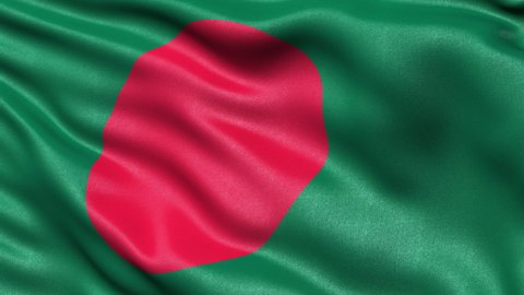 Bangladesh Flag Seamless Loop. 3D animation.
