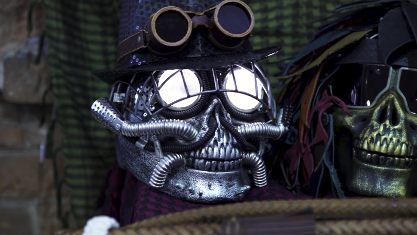 Steampunk Skull Stock Video Footage 4K And HD Video Clips Shutterstock   1 