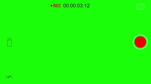 Modern Vertical Video Recording Screen of Smartphone with Green and Black Screen for Keying. Thirty seconds recording screen animation