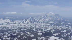 Landscape of Mutnovsky Volcano in summer. Kamchatka, Russia
