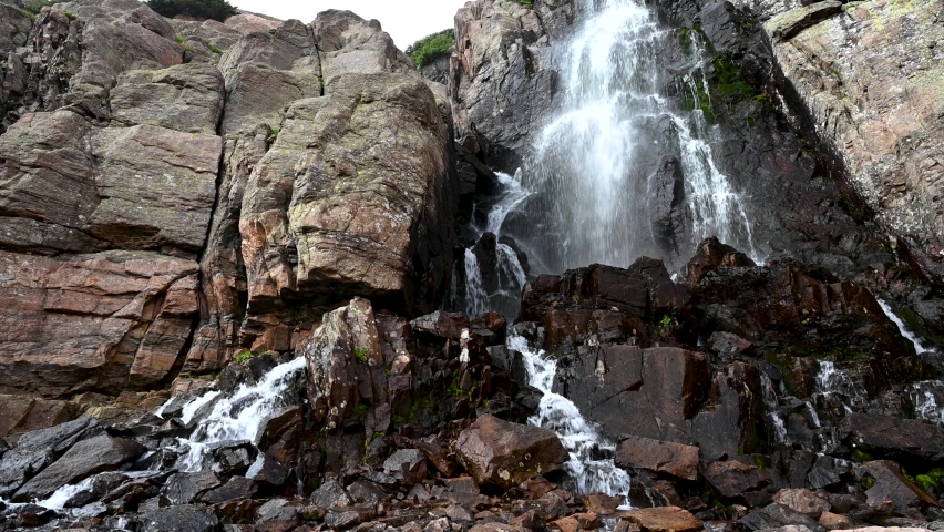 A popular hiking destination, Timberline Falls, in Rocky Mountain National Park, Colorado, USA
