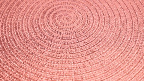 Coral, Orange, Pink Abstract Shiny Round Rotating Background. Coral, Orange, Pink Surface Rotation, Close-up. Coral, Orange, Pink Texture, Structure.の動画素材