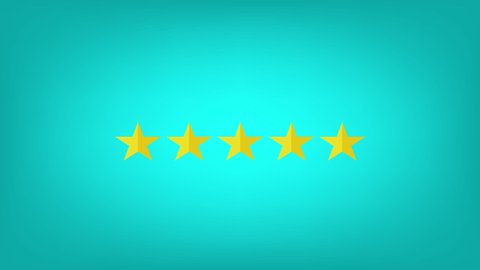 Five Rating Star Product Quality. Customer review, Usability Evaluation, Feedback.
