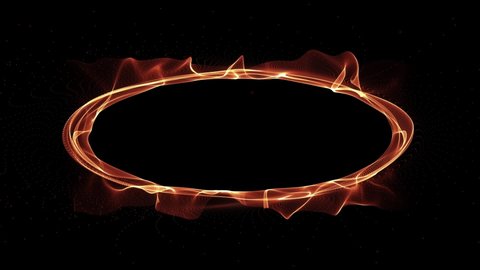 
Ring of fire with black background, abstract dynamic patterns of ring with nice sparks