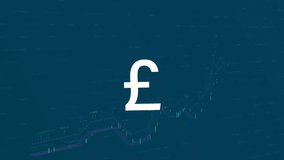Animation of british pound sign and financial data processing. global finance, business, digital interface and technology concept digitally generated video. - Powered by Shutterstock - Get 15% off with code: PIKWIZARD15
