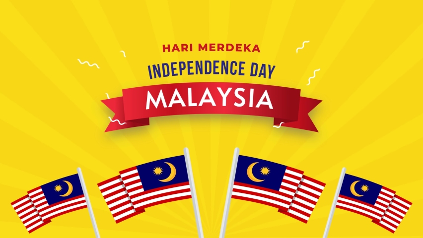 Hari Merdeka. Malaysia Independence Day. Stock Footage Video (100 