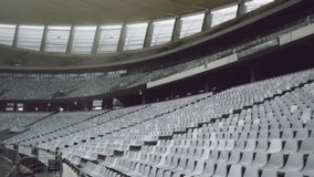 Digital composition of chevron pattern design over sports stadium in background. sports competition and tournament concept - Powered by Shutterstock - Get 15% off with code: PIKWIZARD15